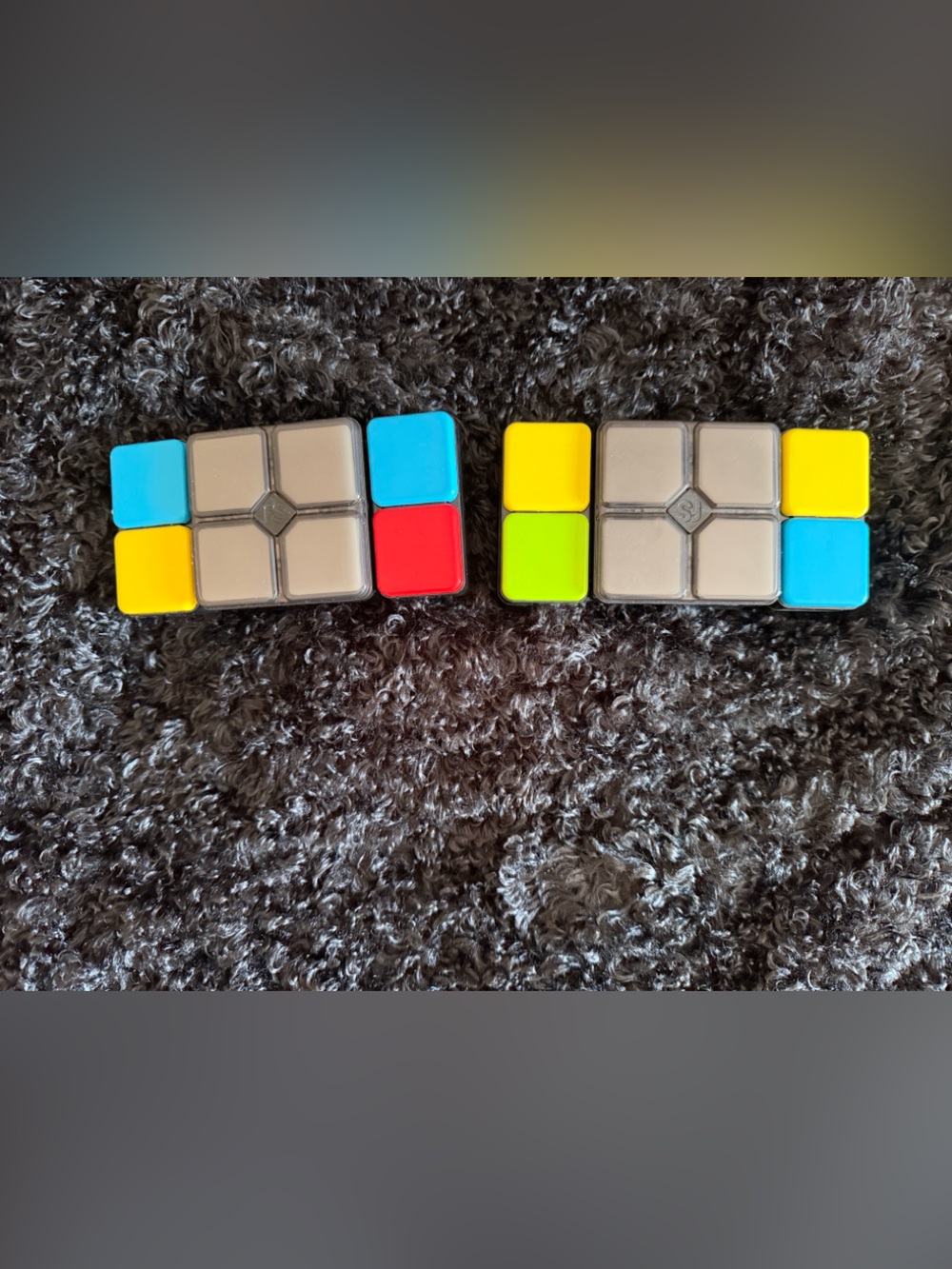 2-Pack Mini Puzzle Cubes with Bright Color Tiles